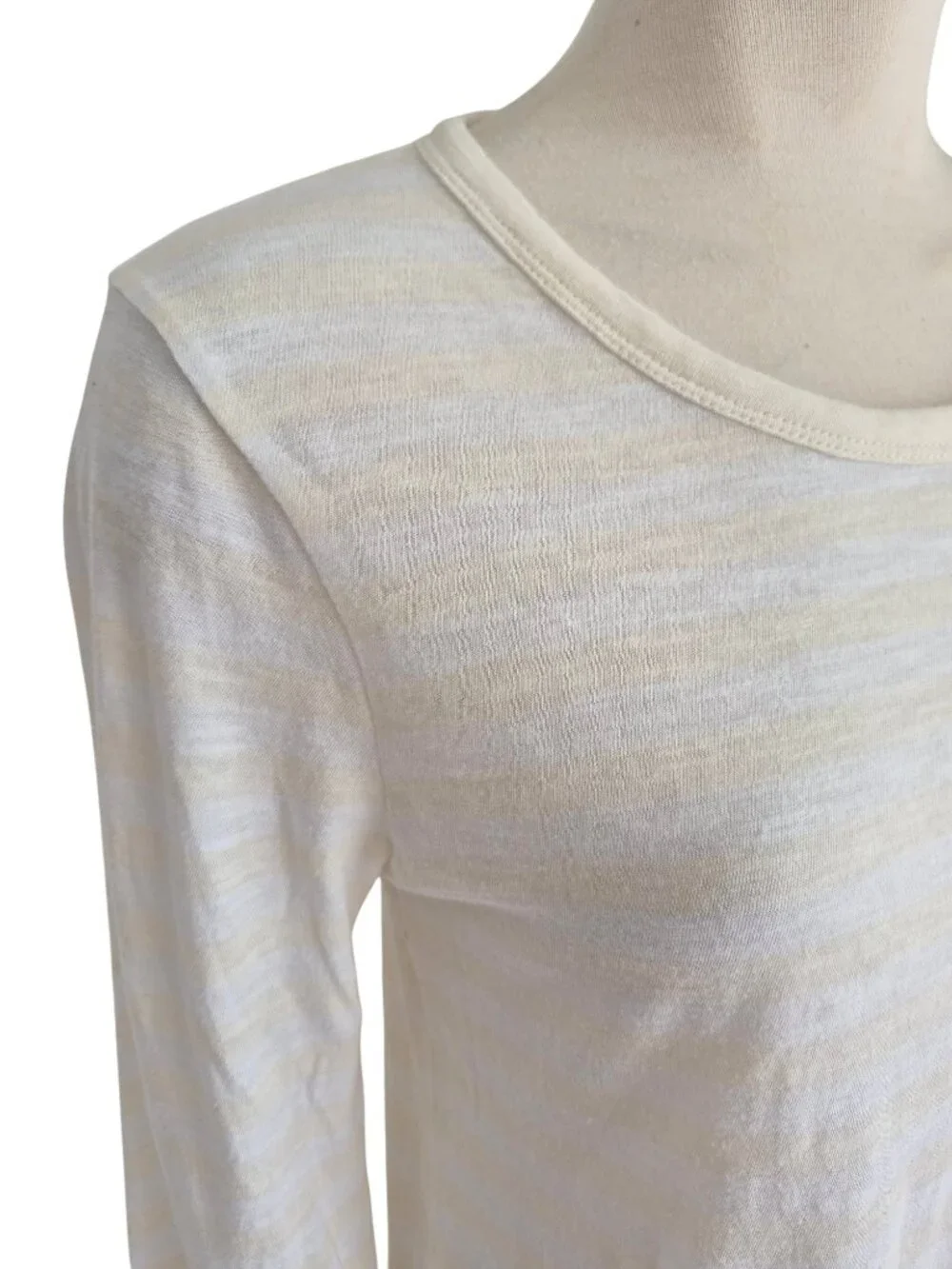 J. Crew Vintage Cotton Lightweight Base Layer Long Sleeve T-Shirt Soft Stripe S